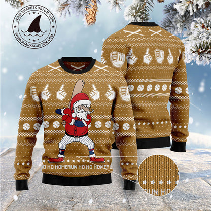 Baseball Ho Ho Homerun G51023 Ugly Christmas Sweater