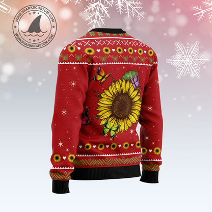 Butterfly Christmas Tree G51127 unisex womens & mens, couples matching, friends, butterfly lover, funny family ugly christmas holiday sweater gifts (plus size available)