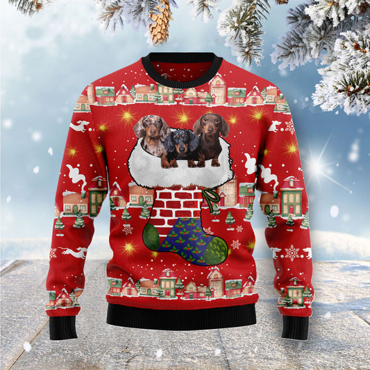 Dachshund Light Up G51124 Ugly Christmas Sweater unisex womens & mens, couples matching, friends, dog lover, funny family sweater gifts (plus size available)
