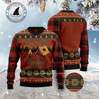 I Tried To Be Good But Then I Went Camping G51111 Ugly Christmas Sweater