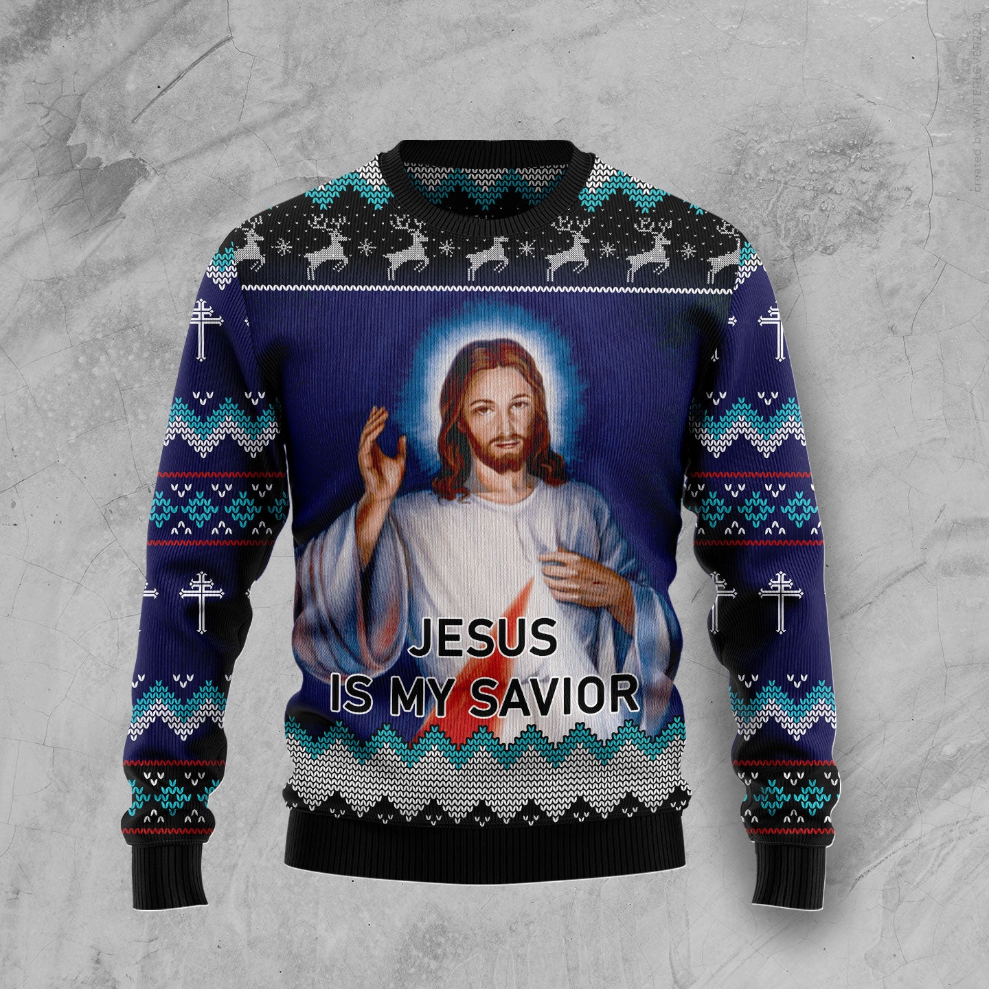 Jesus Is My Savior G51027 Ugly Christmas Sweater