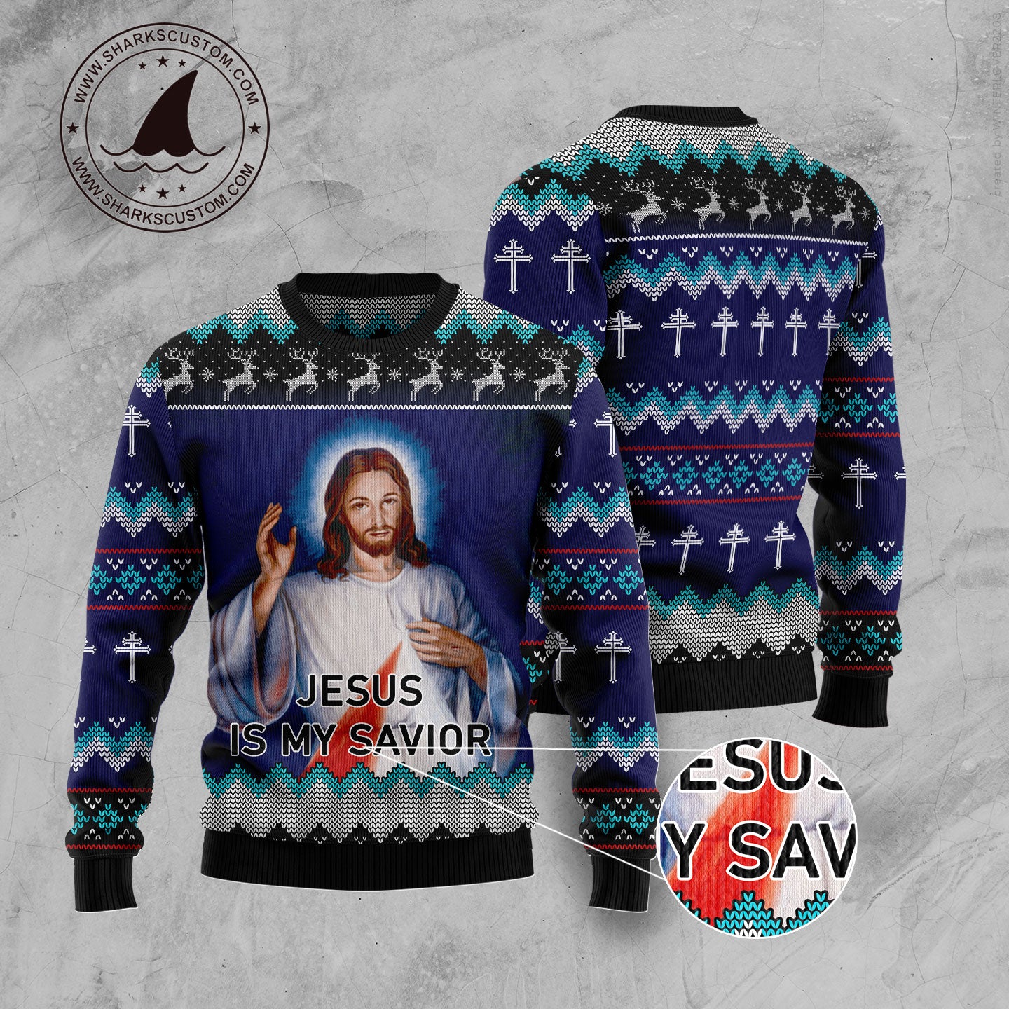 Jesus Is My Savior G51027 Ugly Christmas Sweater