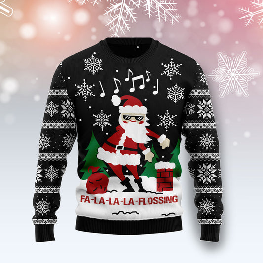 La-La-La Flossing Santa Claus G5114 Ugly Christmas Sweater