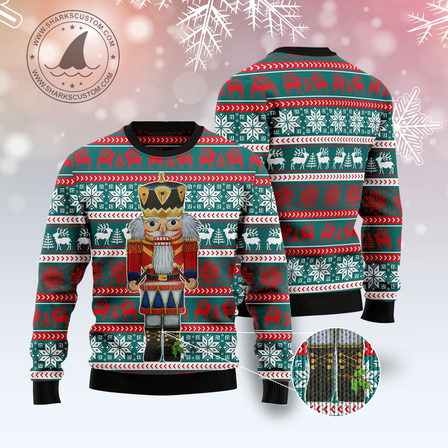 Nutcracker and Drum G51015 - Ugly Christmas Sweater