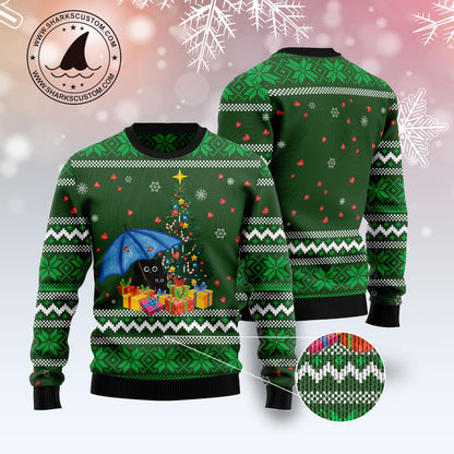 Rain With Love Black Cat G51021 Ugly Christmas Sweater