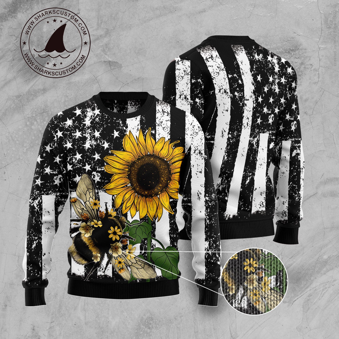 Sunflower Bee G51030 Ugly Christmas Sweater