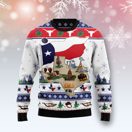 Texas Our Texas Bluebonnet G51127 unisex womens & mens, couples matching, friends, funny family ugly christmas holiday sweater gifts (plus size available)