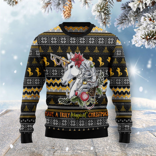 Unicorn Truly Magical Christmas G51126 Ugly Christmas Sweater
