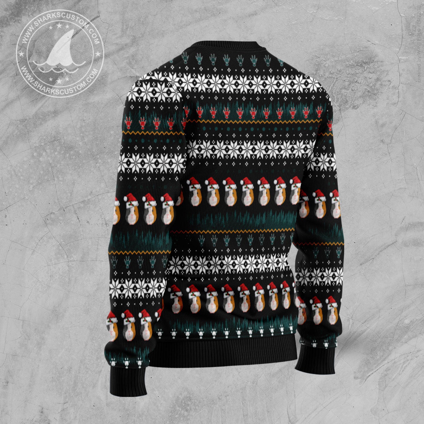 Hohoho Guinea Pig TG5127 unisex womens & mens, couples matching, friends, guinea pig lover, funny family ugly christmas holiday sweater gifts (plus size available)