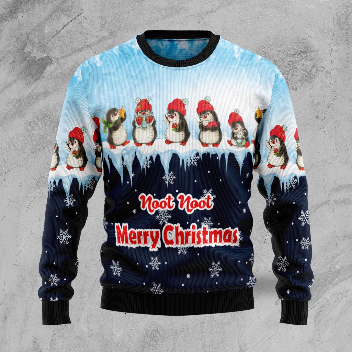 Penguin Hang Out TG5123 unisex womens & mens, couples matching, friends, penguin lover, funny family ugly christmas holiday sweater gifts (plus size available)