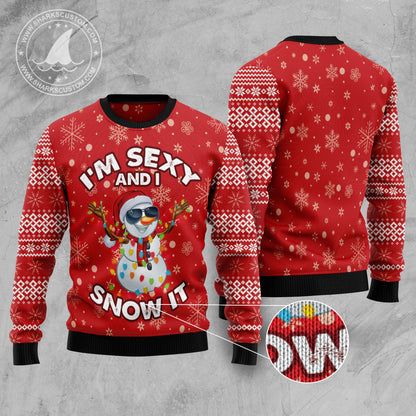 I'm Sexy And I Snow It TG5121 unisex womens & mens, couples matching, friends, funny family ugly christmas holiday sweater gifts (plus size available)