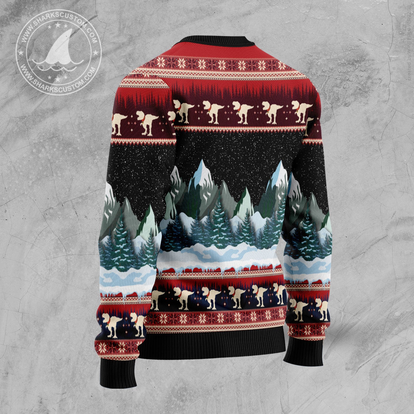 T-rex Santa Claus Ugly Christmas Sweater