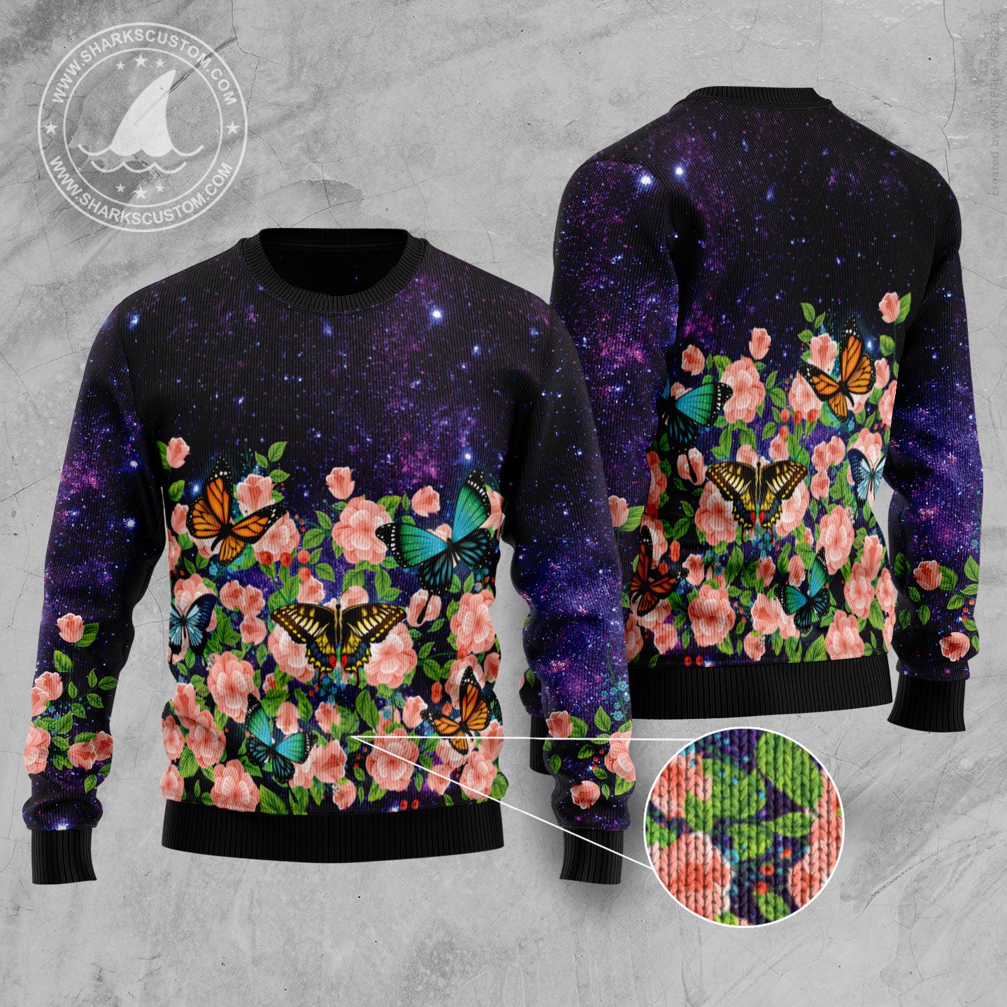 Butterfly Flowers TY0311 Ugly Christmas Sweater