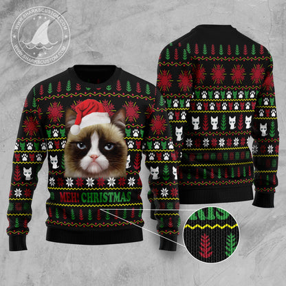 Grumpy Cat Meh! TY1210 Ugly Christmas Sweater