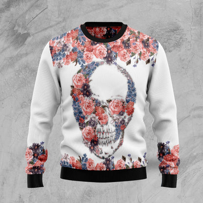 Skull Flowers TY1111 Ugly Christmas Sweater