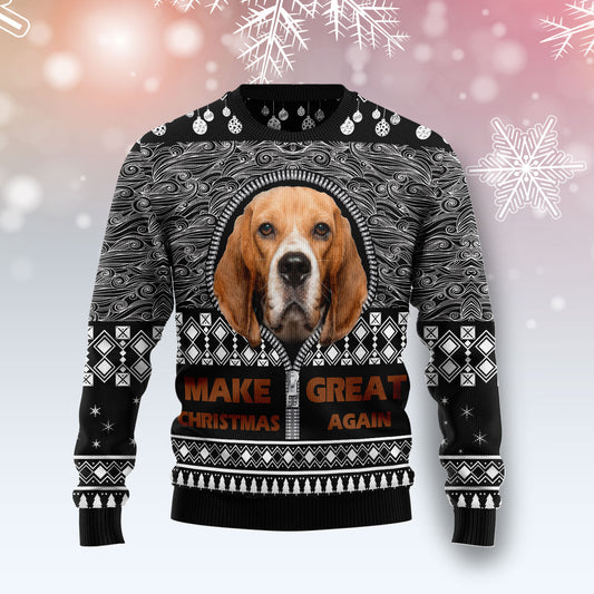 Beagle Make Christmas Great Again G51019 - Ugly Christmas Sweater