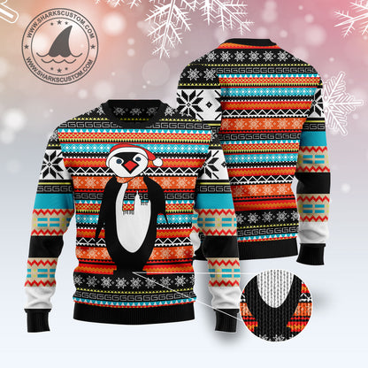 Colorful Pattern Penguin G51110 Ugly Christmas Sweater