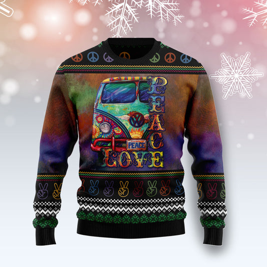 Hippie Peace Love G51110 Ugly Christmas Sweater