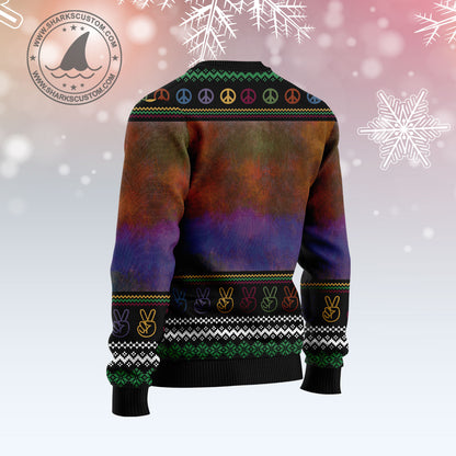 Hippie Peace Love G51110 Ugly Christmas Sweater