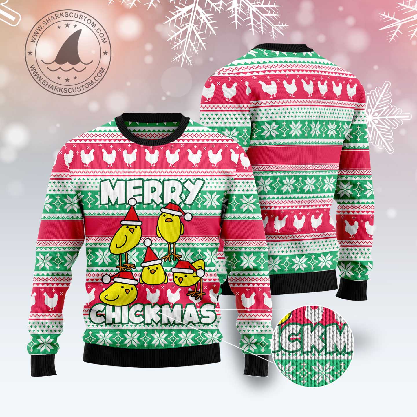 Merry Chickmas G51013 - Ugly Christmas Sweater