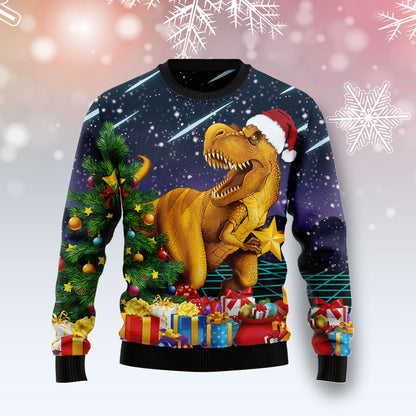 Merry T-rex Christmas G5114 Ugly Christmas Sweater
