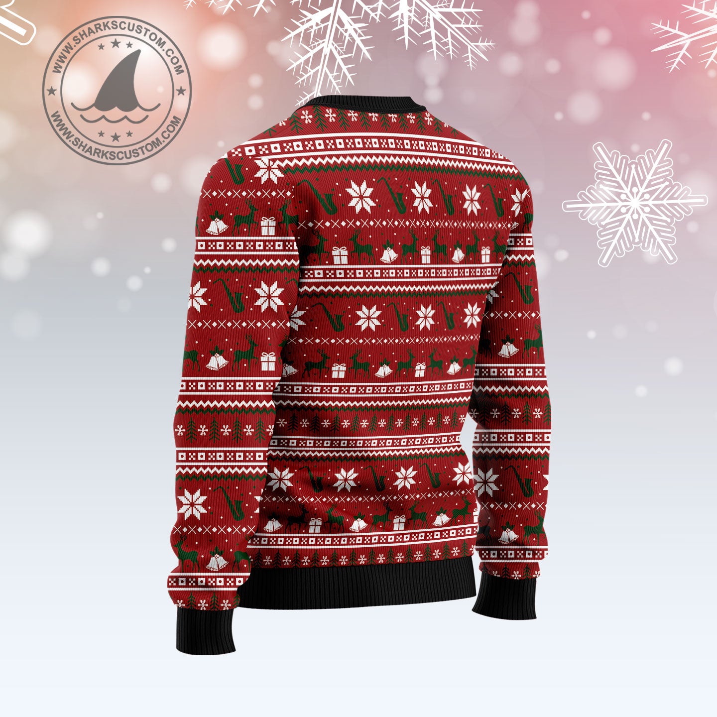 Saxy Holidays Saxophone G51023 Ugly Christmas Sweater