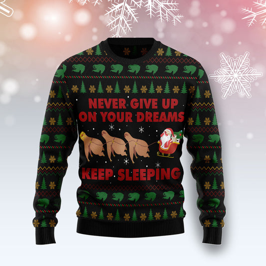 Sloth Keep Sleeping TG51015 - Ugly Christmas Sweater