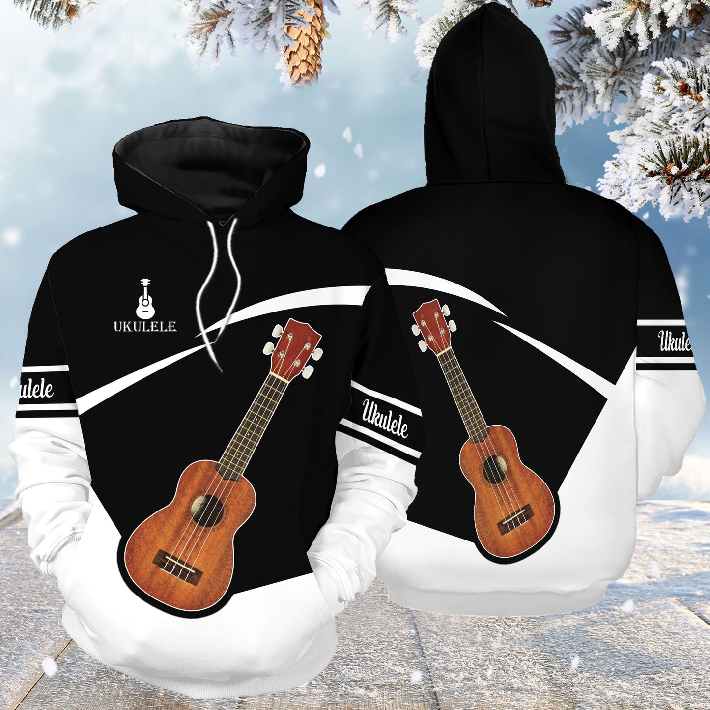 3D Ukulele G51214 - All Over Print Unisex Hoodie