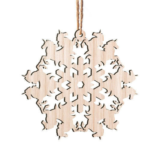 Unicorn Snowflake Personalizedwitch Wood Ornament