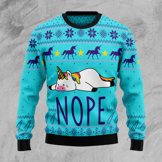 Unicorn Nope TG5112 Ugly Christmas Sweater
