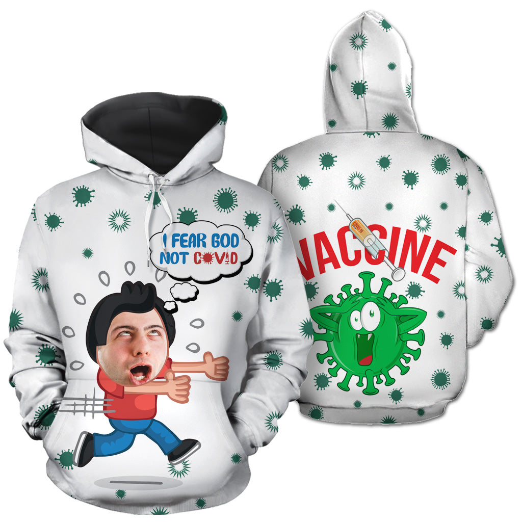 I Fear God Not Covid Vaccine Custom All Over Print Hoodie