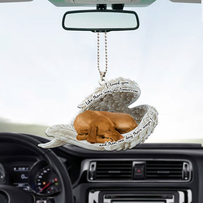 Vizsla Sleeping Angel Dog Personalizedwitch Flat Car Memorial Ornament