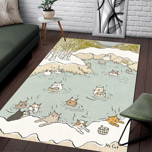 Warm Cats Rectangle Rug
