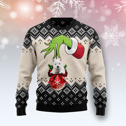 West Highland White Terrier Xmas Ball D1011 Ugly Christmas Sweater
