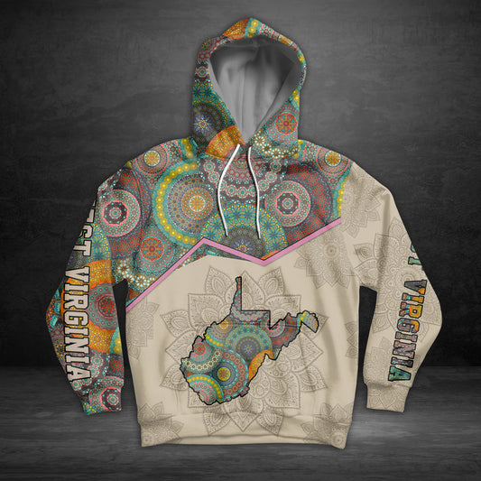 Amazing West Virginia Mandala MH91221 unisex womens & mens, couples matching, friends, funny family sublimation 3D hoodie christmas holiday gifts (plus size available)