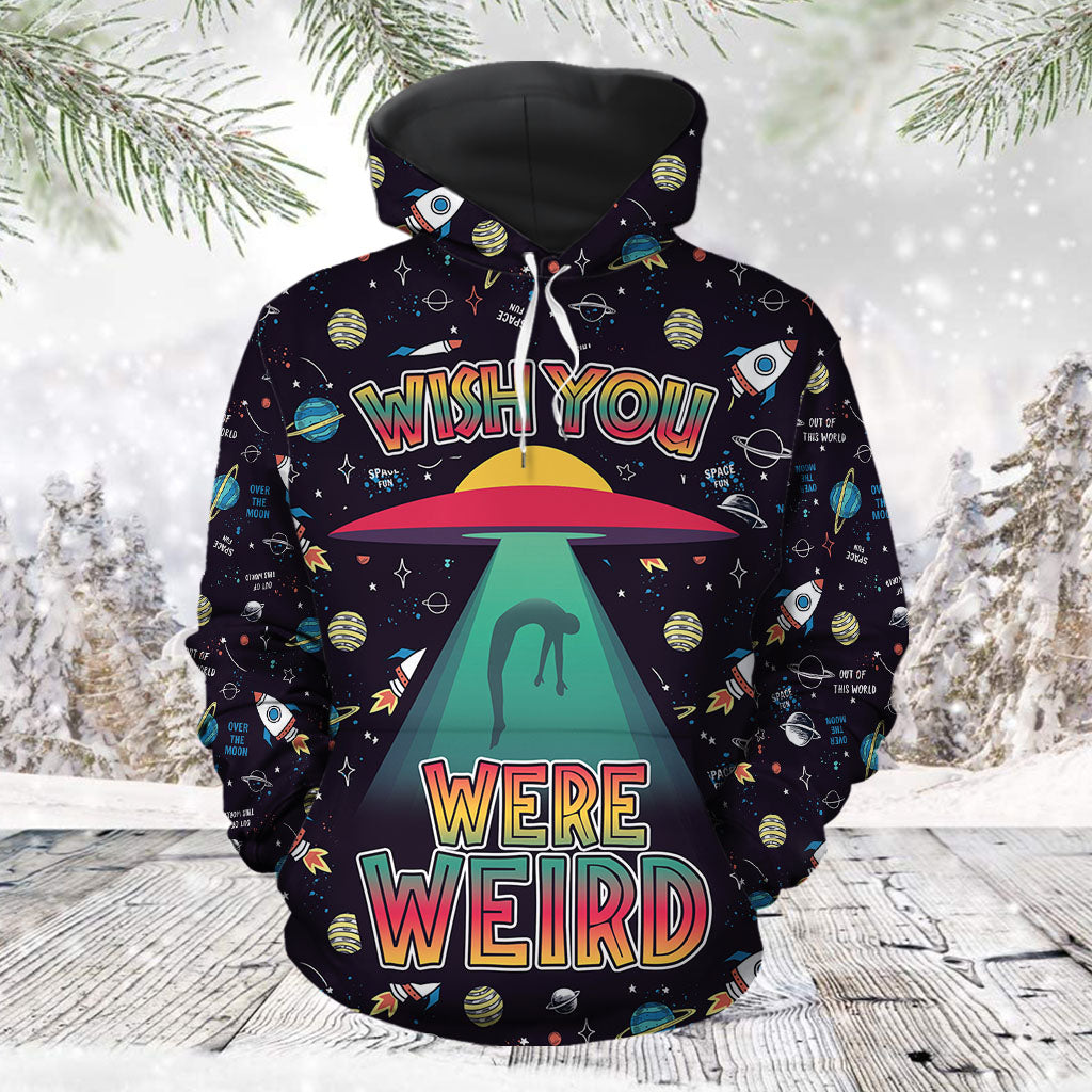Wish You Were Weird G51120 - All Over Print Unisex Hoodie