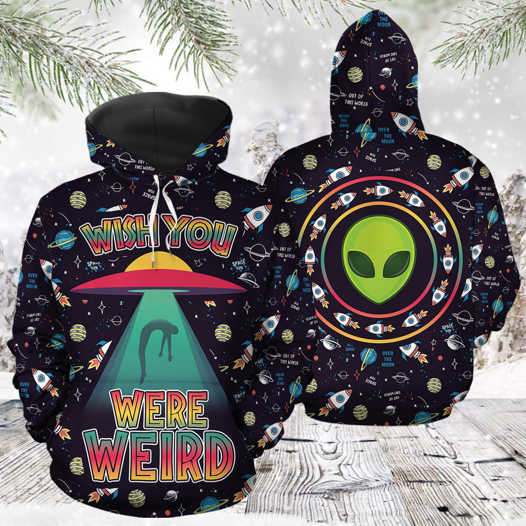 Wish You Were Weird G51120 - All Over Print Unisex Hoodie