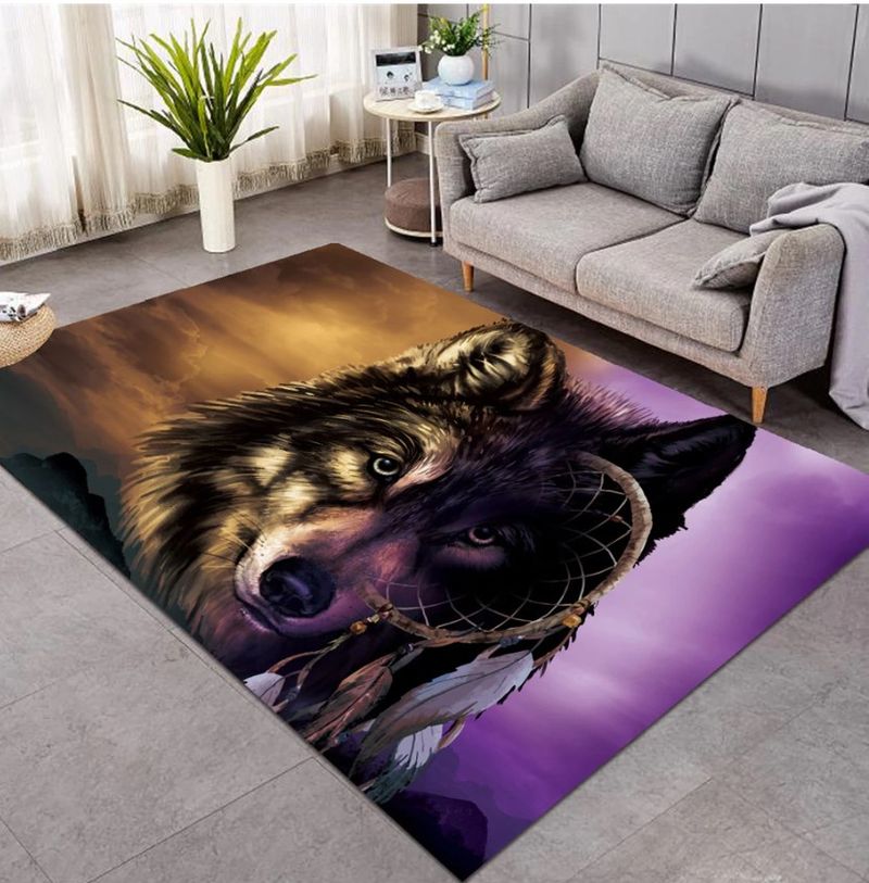 Wolf Dreamcatcher - Rectangle Rug