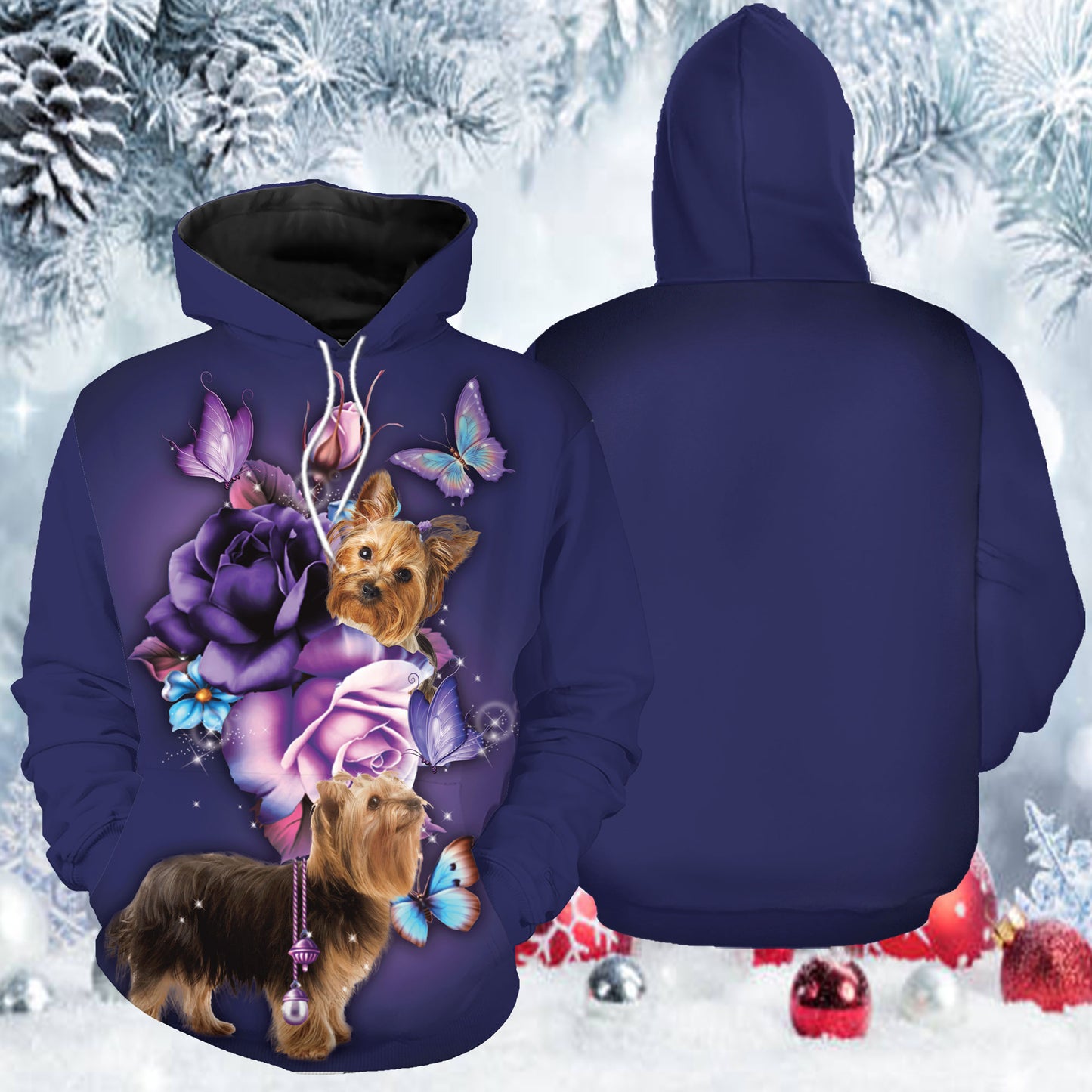 Yorkshire Terrier Magical G5121 unisex womens & mens, couples matching, friends, yorkshire terrier lover, funny family sublimation 3D hoodie christmas holiday gifts (plus size available)