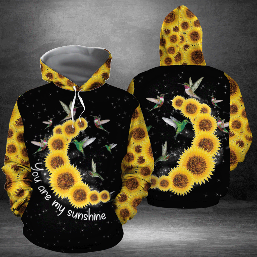 You Are My Sunshine Hummingbird TG5124 unisex womens & mens, couples matching, friends, hummingbird lover, funny family sublimation 3D hoodie christmas holiday gifts (plus size available)