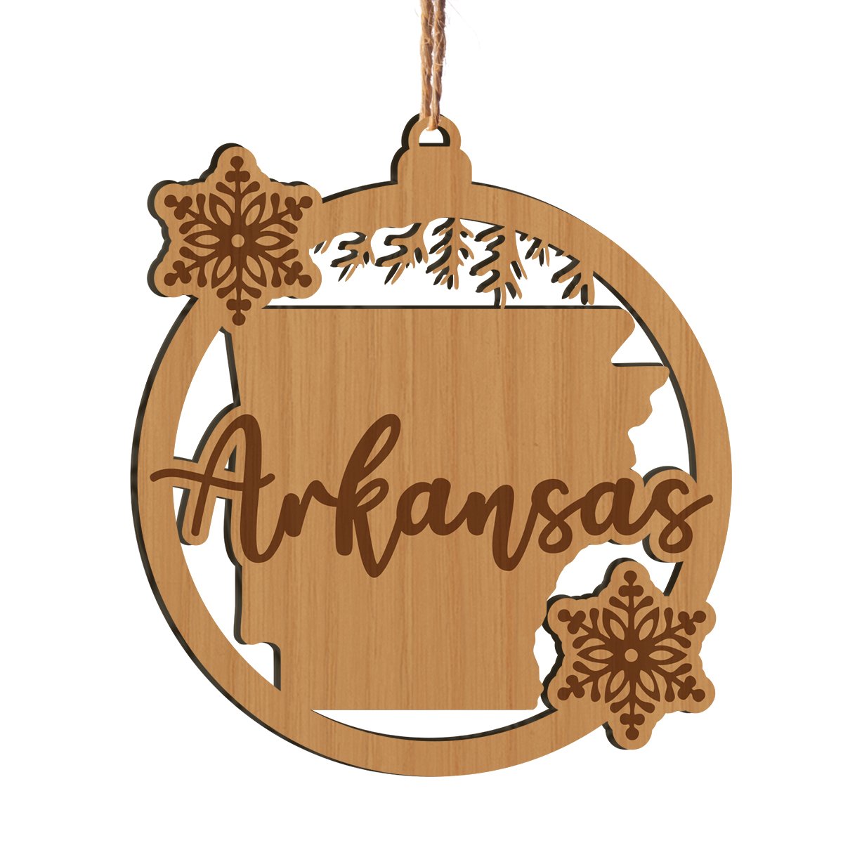 50 US States Personalizedwitch Christmas Printed Wood Ornament