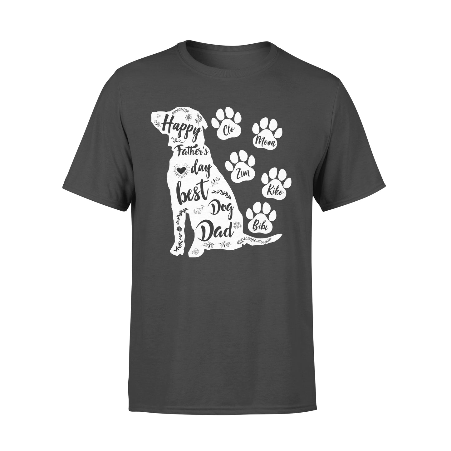 Custom Personalized Dog Dad T Shirts Gift for dog owners lovers Father of Dogs - Happy Father's Day Best Dog Dad - PersonalizedWitch