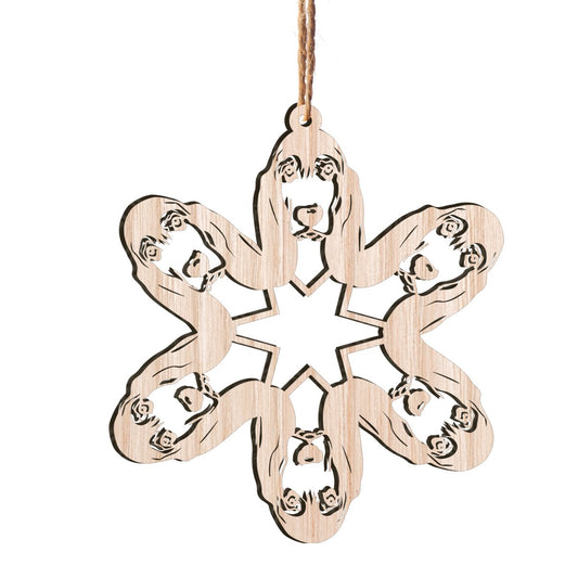 Basset Hound Dog Face Snowflake Personalizedwitch Christmas Wood Ornament
