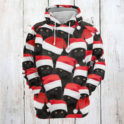 Black Cat Christmas Group TY1311 - All Over Print Unisex Hoodie