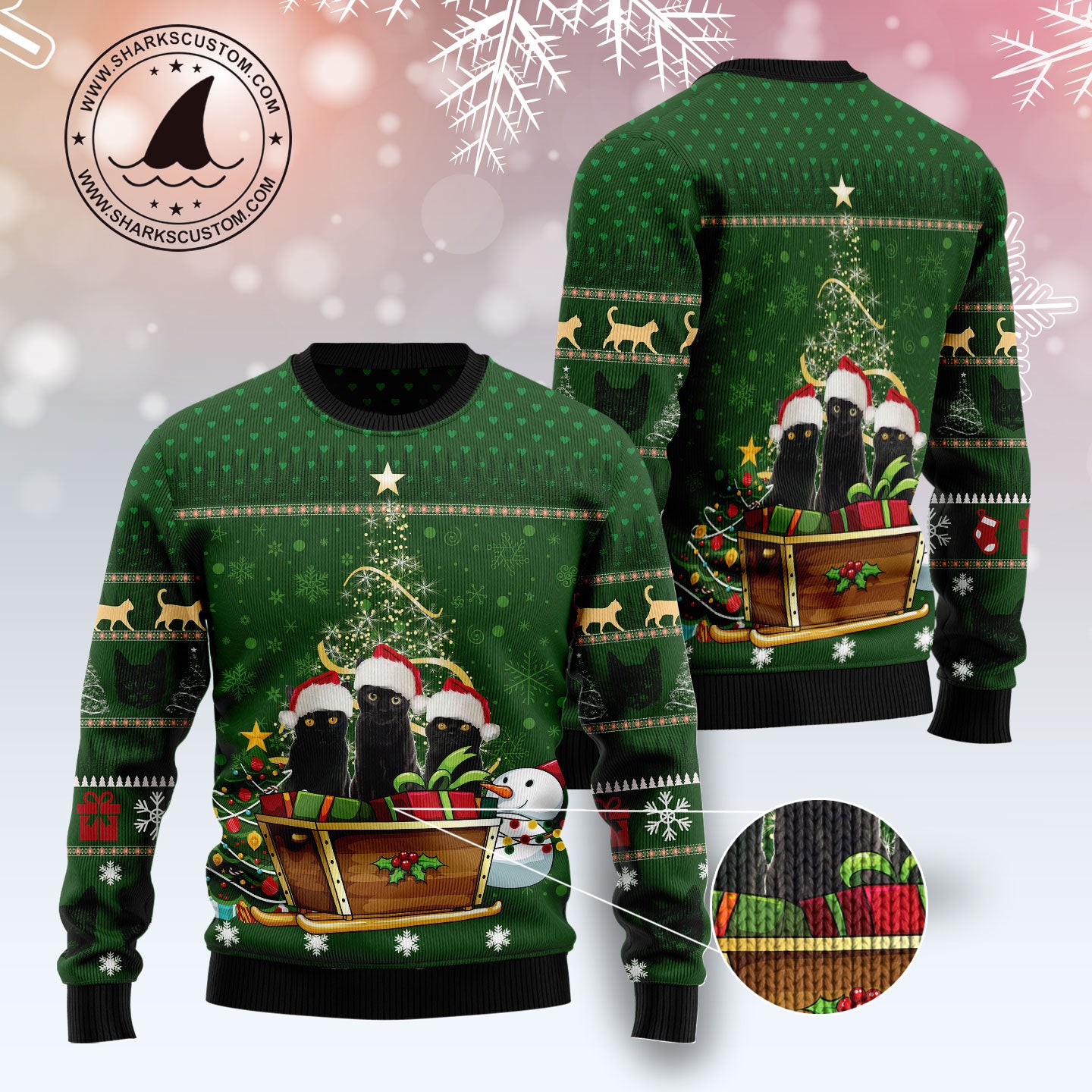 Black Cat Group Xmas TY0812 Ugly Christmas Sweater