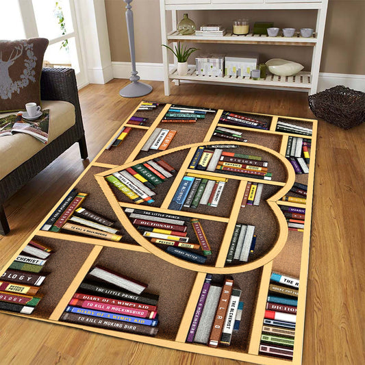 Valuable Books Are Everywhere Rectangle Rug
