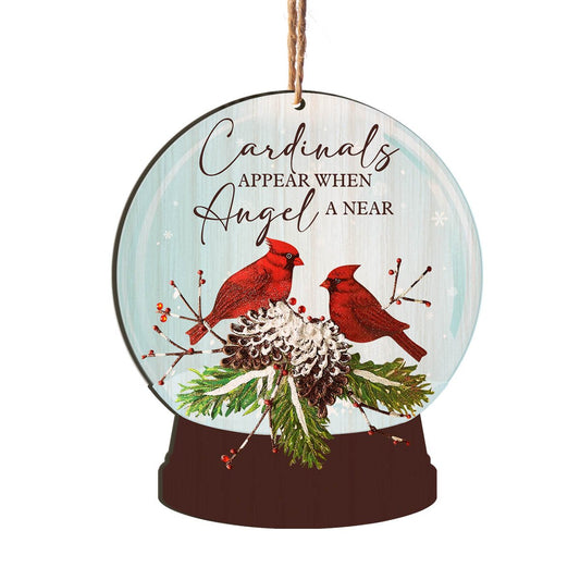 Cardinals Appear Personalizedwitch Printed Wood Christmas Ornament