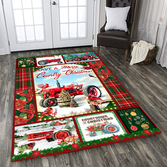 Country Christmas Rectangle Rug