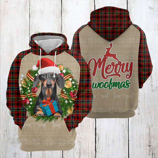 Dachshund Christmas Awesome TY1811 - All Over Print Unisex Hoodie