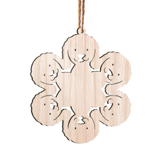 Dog Snowflake Personalizedwitch Wood Ornament